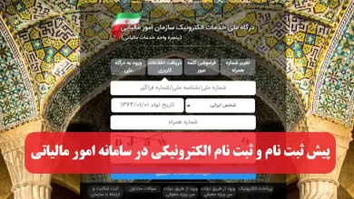 پیش ثبت نام و ثبت نام الکترونیکی در سامانه امور مالیاتی tax.gov.ir